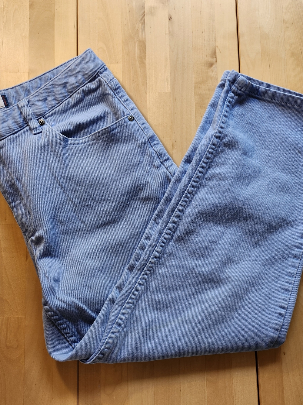 Liz Claiborne Periwinkle Pastel Blue Straight-Leg Jeans - Picture 7 of 7